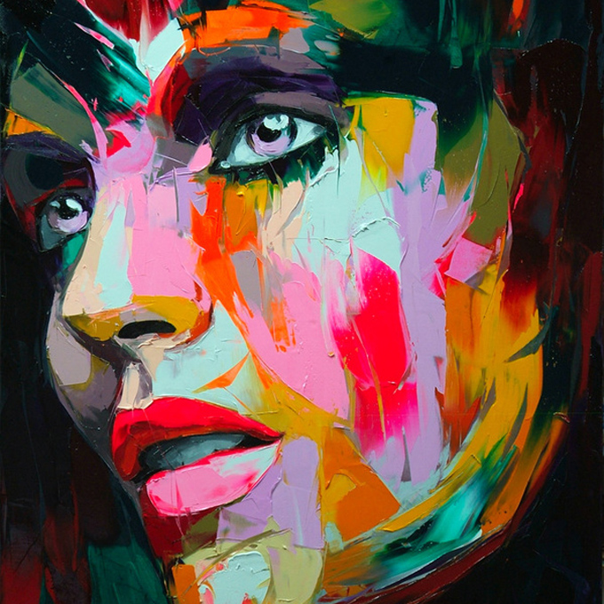 Francoise Nielly Portrait Palette Painting Expression Face040